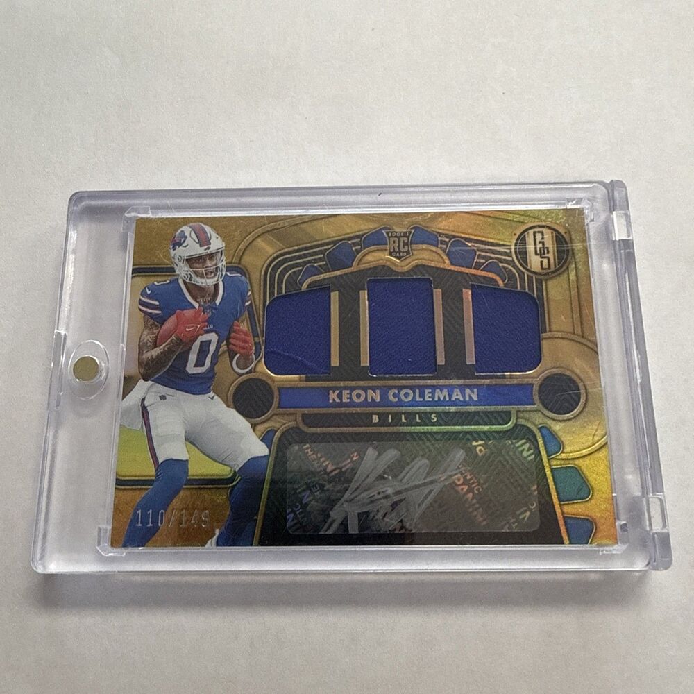 2024 Panini Gold Stand - Rookie Jersey Auto Keon Coleman #17 /149 (AU, MEM, RC)